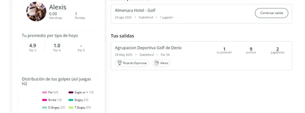 Captura del proyecto Golftomic