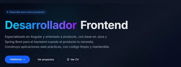 Captura del proyecto Portfolio