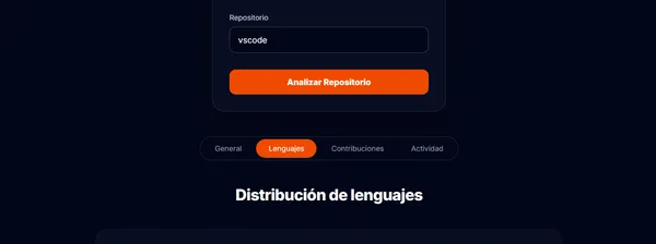 Captura del proyecto Analizador de repos
